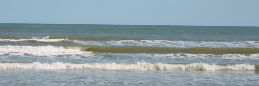 the calm waves of the Gulf of Mexico